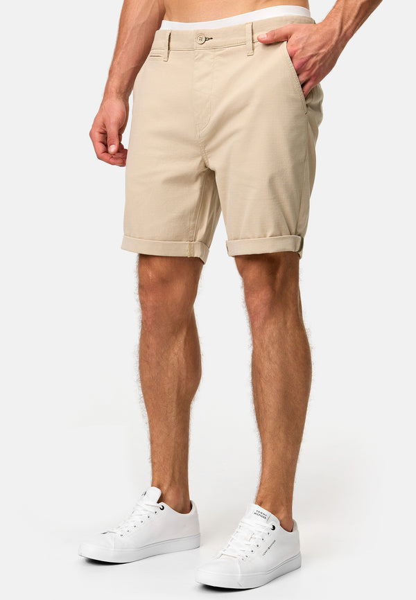 Indicode Herren INBuddy Chino Shorts mit 4 Taschen aus 97% Baumwolle