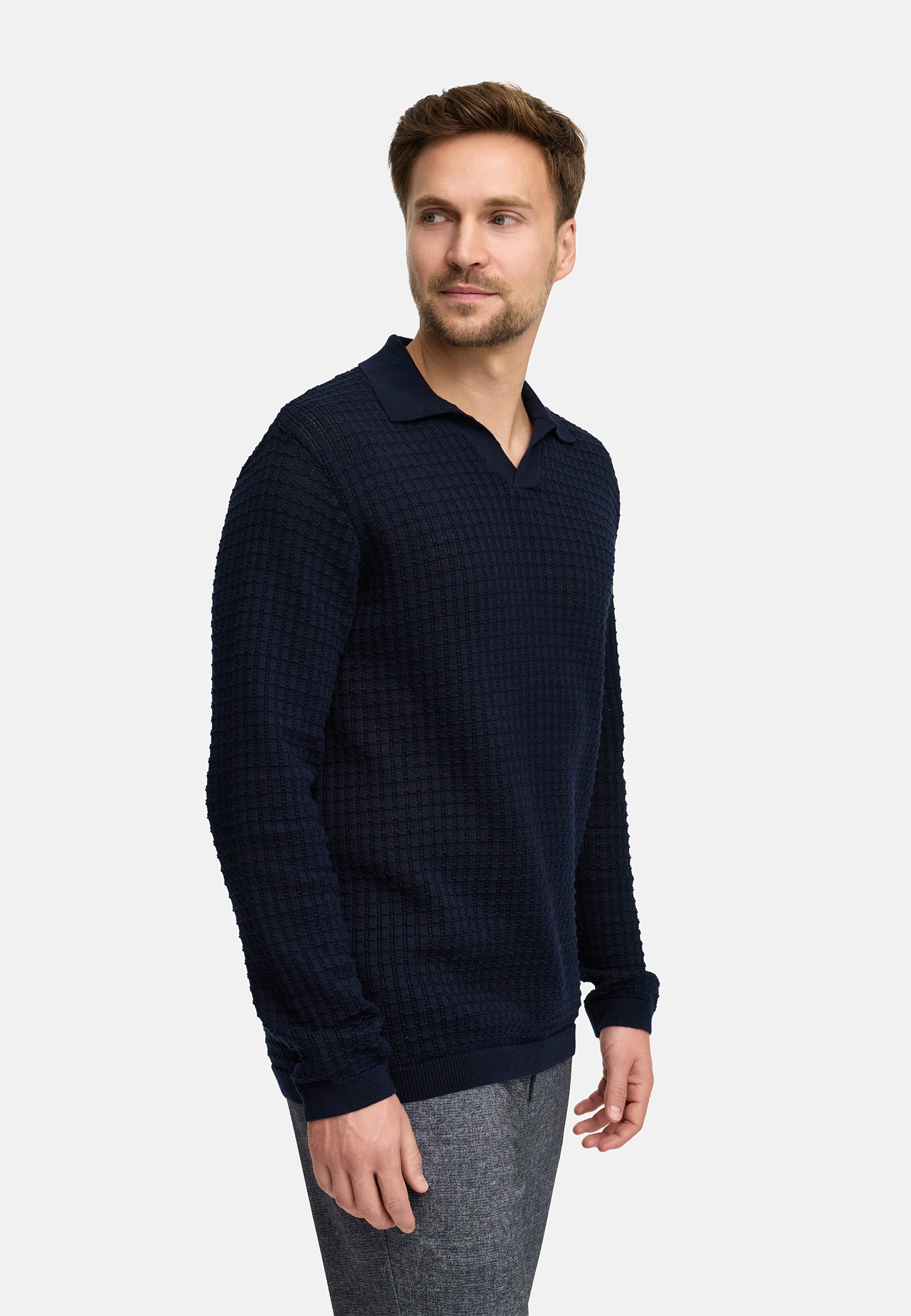Strickpullover JFLane polo knit Produktbild