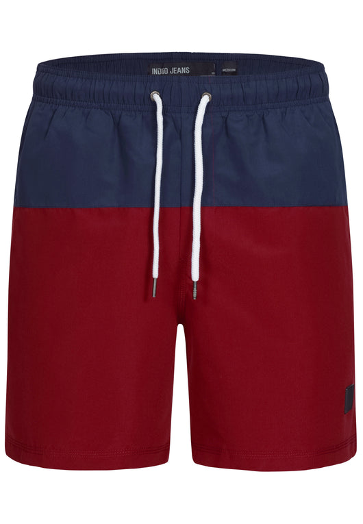Indicode men's Pruitt swim trunks with 3 pockets and drawstring waist