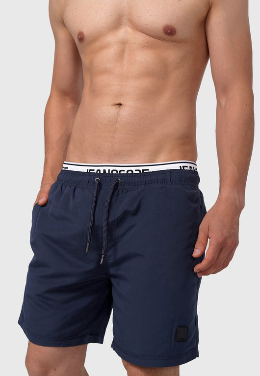 Indicode men's Solomon swim trunks with 3 pockets and drawstring