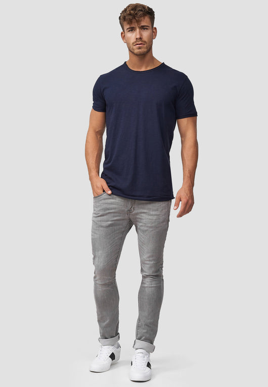 Indicode Men's Willbur Tee Crew Neck T-Shirt Made from 100% Cotton