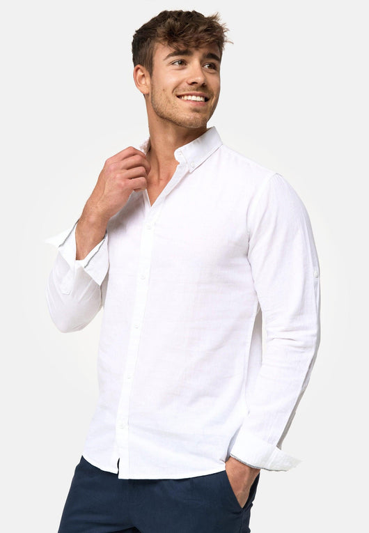 Indicode Herren Brayden Hemd gestreift mit Button-Down-Kragen