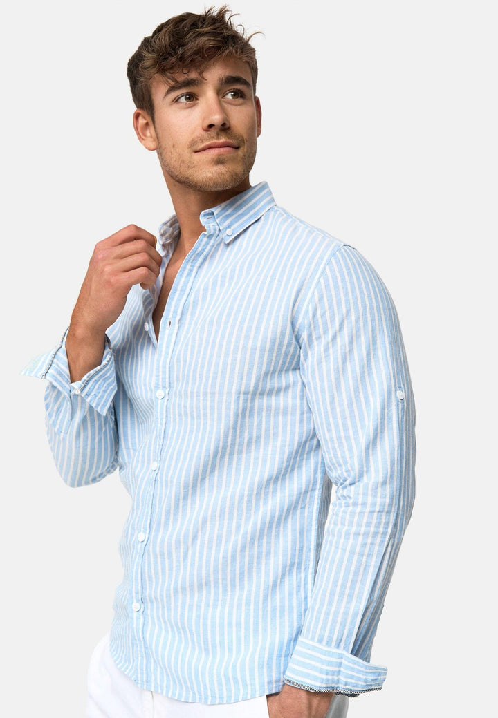 Indicode Herren Brayden Hemd gestreift mit Button-Down-Kragen - INDICODE