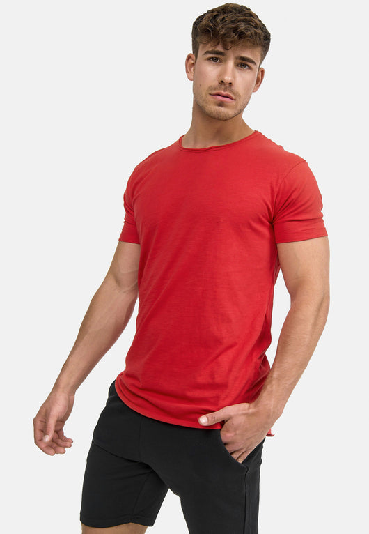 Indicode Men's Willbur Tee Crew Neck T-Shirt Made from 100% Cotton