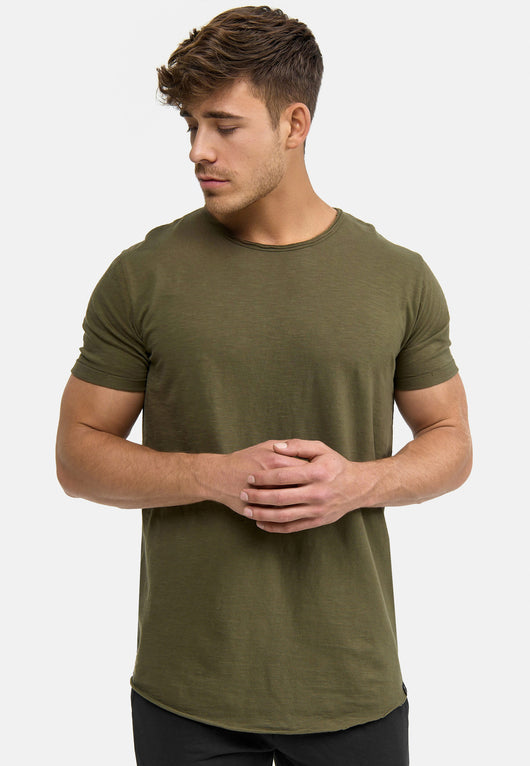 Indicode Men's Willbur Tee Crew Neck T-Shirt Made from 100% Cotton