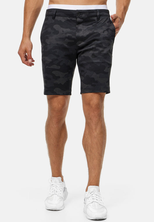 Indicode men's Aalborg chino shorts with 4 pockets made of viscose stretch