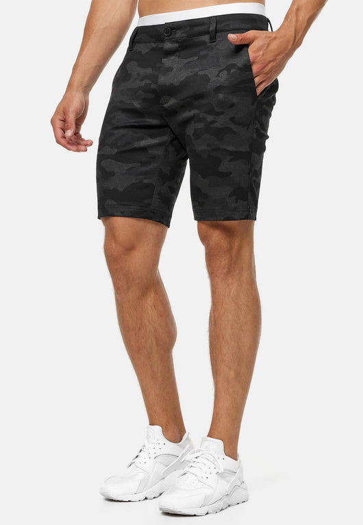 Indicode men's Aalborg chino shorts with 4 pockets made of viscose stretch