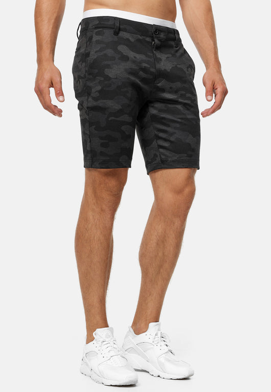 Indicode men's Aalborg chino shorts with 4 pockets made of viscose stretch
