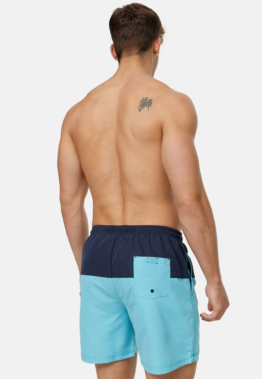 Indicode men's Pruitt swim trunks with 3 pockets and drawstring waist