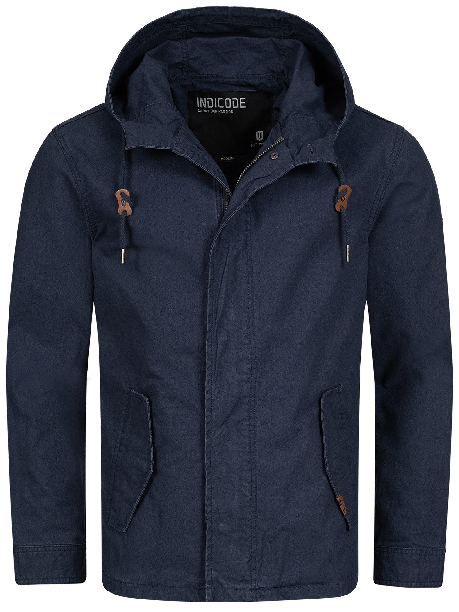 Indicode Men s Lough Hooded Jacket made from 100 cotton INDICODE