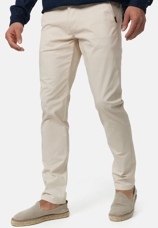 Indicode Men's Cherry Chinos made of cotton incl. belt