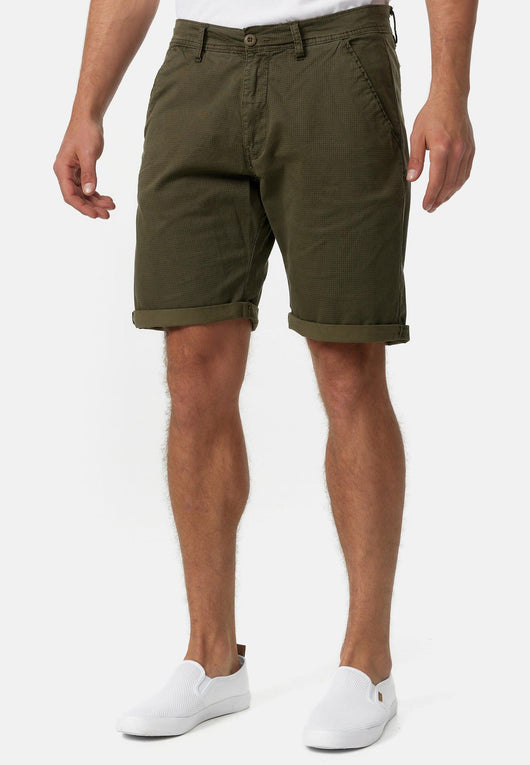 Indicode Herren Estrada Chino Shorts mit 4 Taschen und Gürtel aus 98% Baumwolle - INDICODE