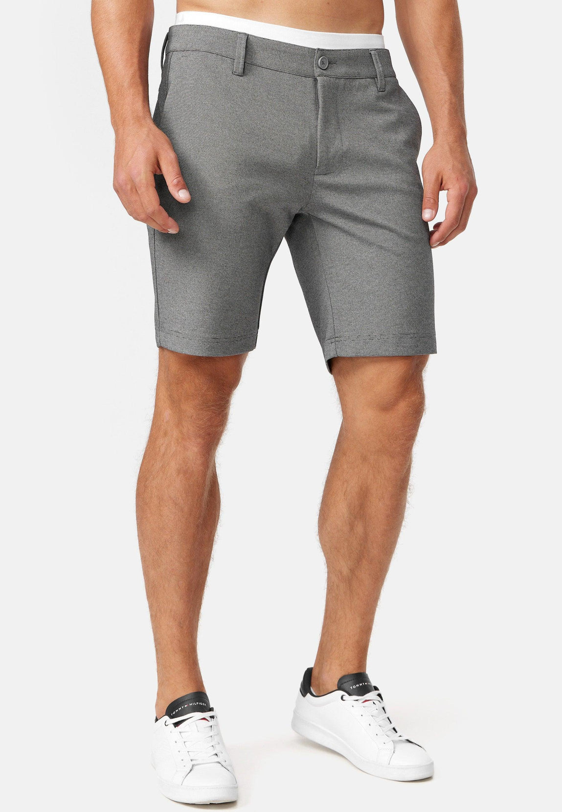 Indicode men's Aalborg chino shorts with 4 pockets made of viscose