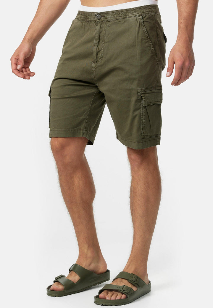 Indicode Herren Kinnaird Chino Cargo Shorts mit 6 Taschen aus 98% Baumwolle - INDICODE