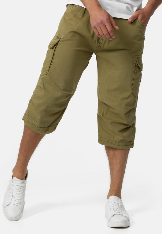 Indicode Herren Nicolas Check 3/4 Cargo Shorts kariert mit 6 Taschen inkl. Gürtel aus 100% Baumwolle - INDICODE