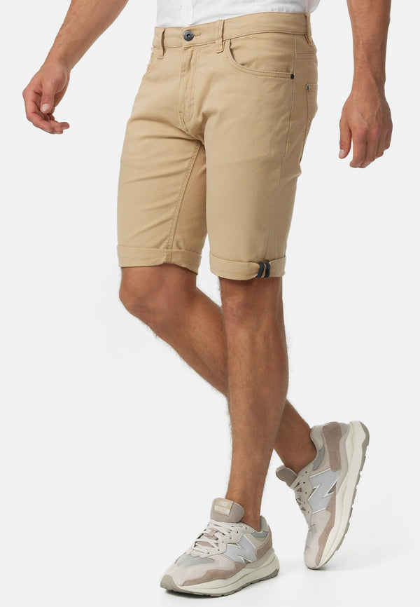 Indicode Herren Villeurbanne Jeans Shorts mit 5 Taschen aus 98% Baumwolle
