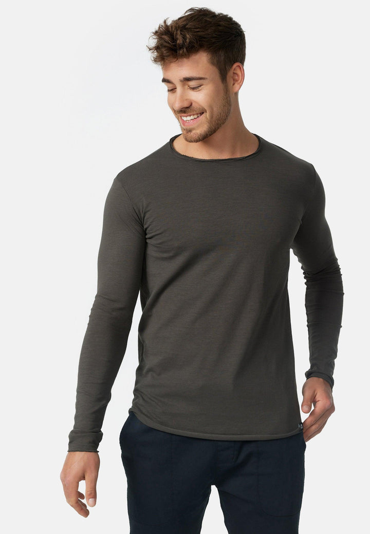 Indicode Herren Willbur Longsleeve Langarmshirt aus 100% Baumwolle - INDICODE