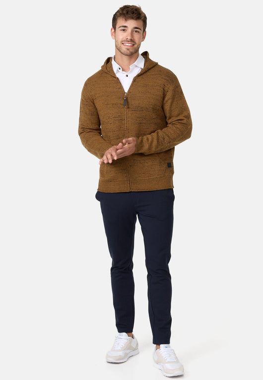 Indicode Herren INGage Strickjacke mit Kapuze | Cardigan mit Reißverschluss - INDICODE