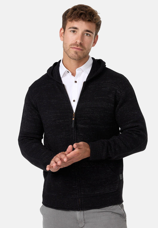 Indicode Herren INGage Strickjacke mit Kapuze | Cardigan mit Reißverschluss - INDICODE