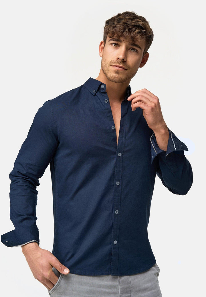 Indicode Herren Brayden Hemd gestreift mit Button-Down-Kragen - INDICODE