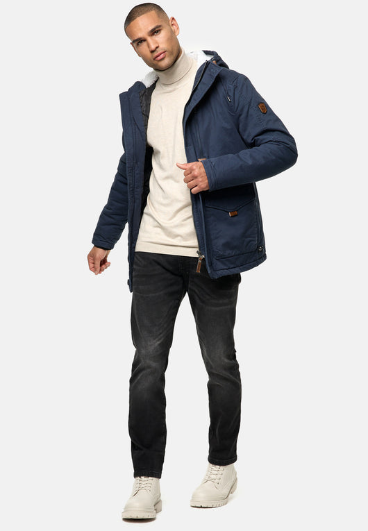 Indicode Herren INCrossing Winterjacke mit Kapuze gefüttert