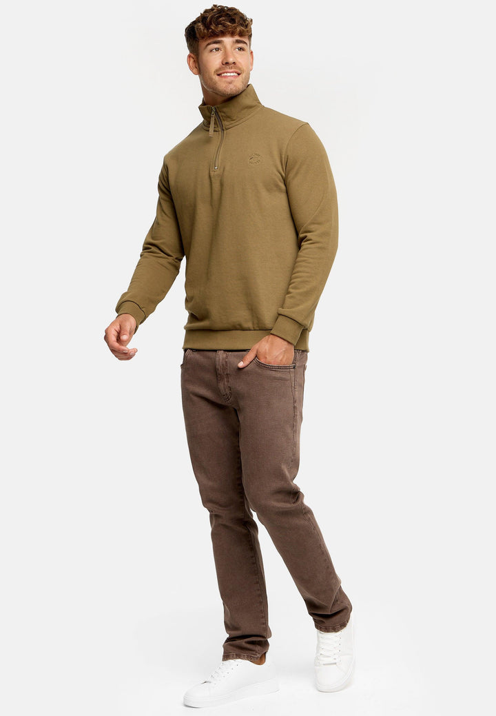 Indicode Herren INBrandt Sweatshirt mit Stehkragen - INDICODE