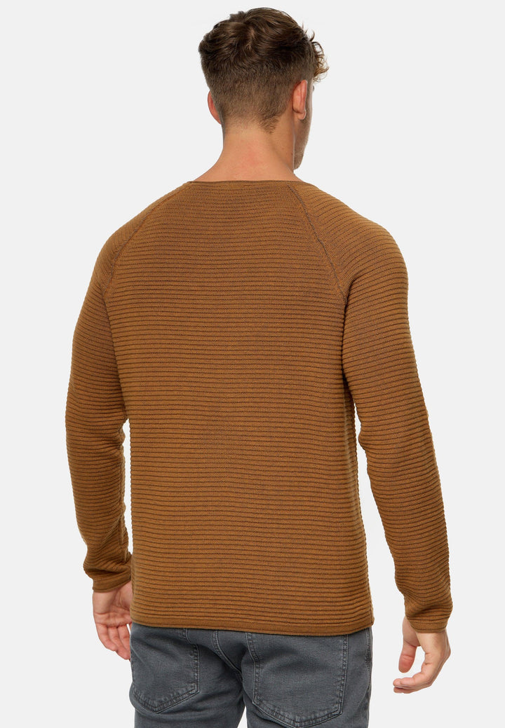 Indicode Herren INCamilo Strickpullover mit Roll Edge & Rundhals-Ausschnitt - INDICODE
