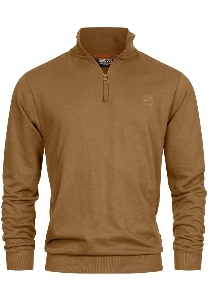Indicode Herren INBrandt Sweatshirt mit Stehkragen - INDICODE