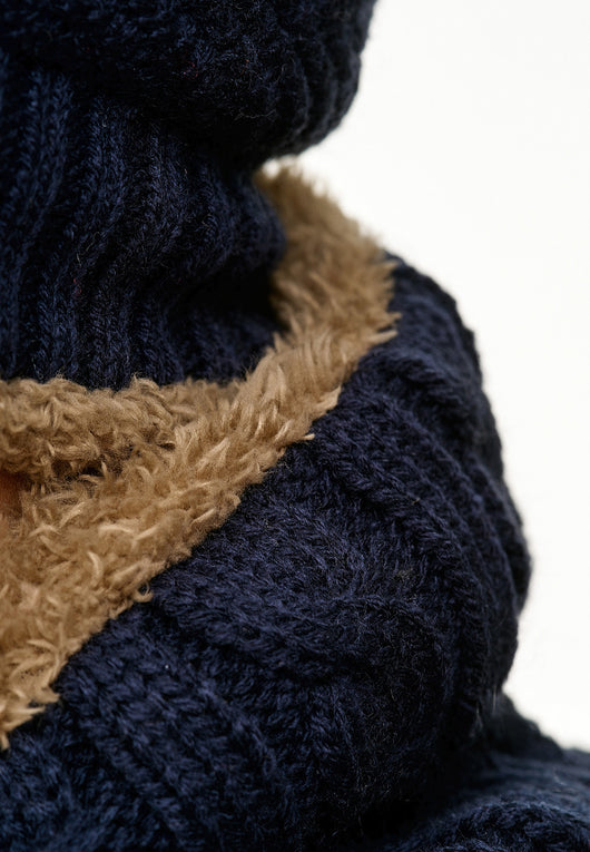 Indicode Men's Siracusa Winter Set Hat & Scarf with Fleece Lining (Teddyfleece)