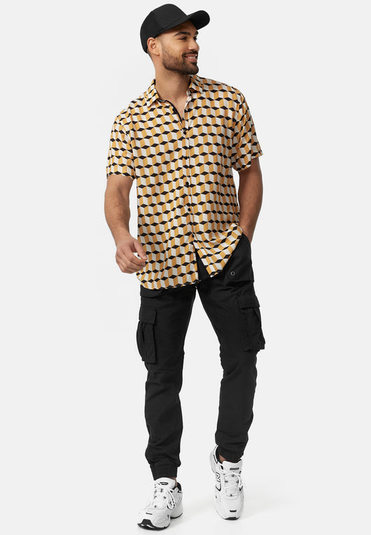 Indicode men's Leonard cargo pants made of cotton blend with 5 pockets