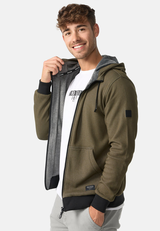 Indicode Herren INDuff Sweatjacke mit Kapuze & Reißverschluss