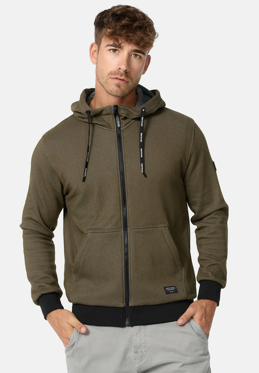 Indicode Herren INDuff Sweatjacke mit Kapuze & Reißverschluss