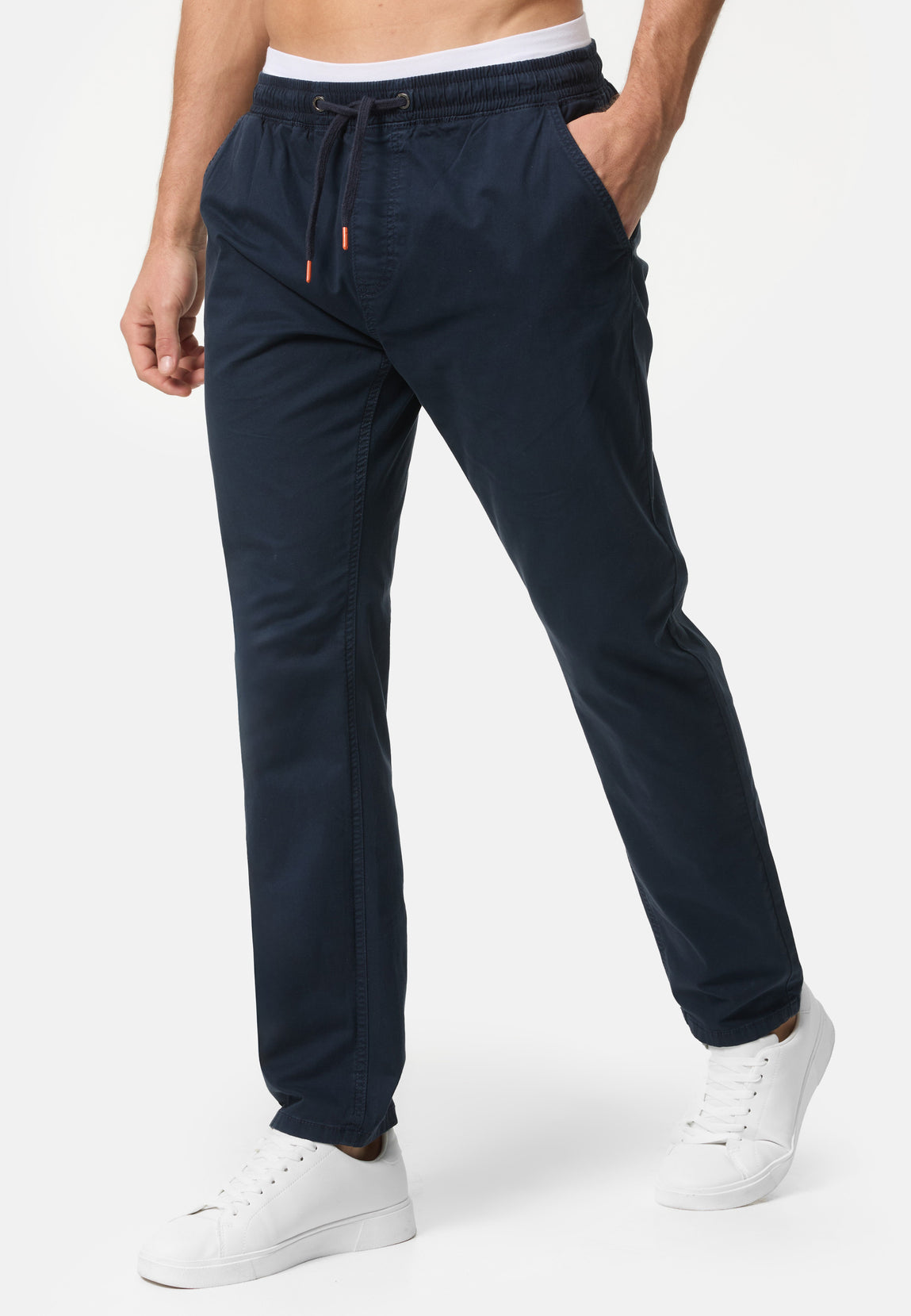 Indicode Heren Osborne Pants | Stoffen broek van 98% katoen Amber XL