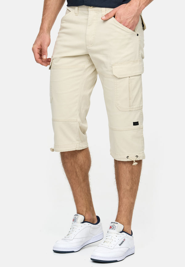 Indicode Herren INStevie 3/4 Cargo Shorts mit 6 Taschen aus 98% Baumwolle