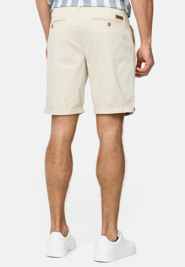 Indicode Men's Cuba Chino Shorts with 5 pockets incl. belt made of 100% cotton