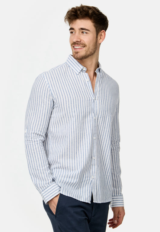 Indicode Herren Brayden Hemd gestreift mit Button-Down-Kragen