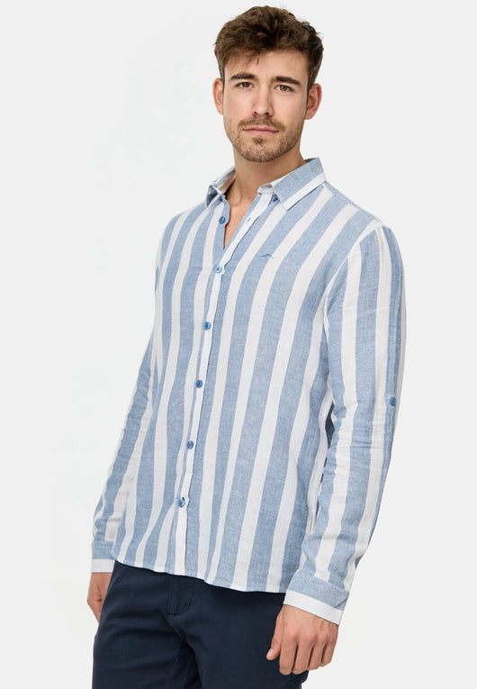 Indicode Herren Brayden Hemd gestreift mit Button-Down-Kragen