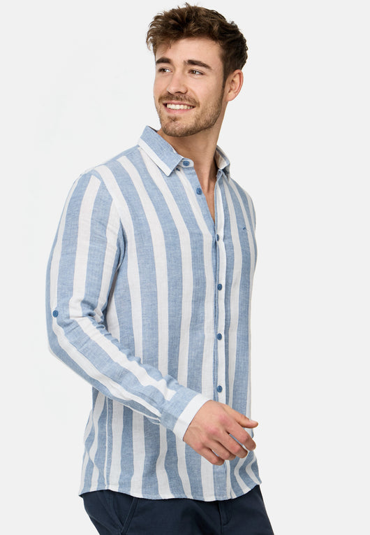 Indicode Herren Brayden Hemd gestreift mit Button-Down-Kragen