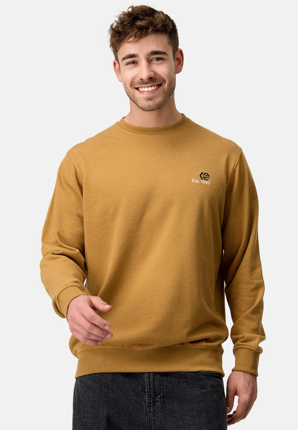 Indicode Herren INJulius Sweatshirt mit Ripp-Bündchen aus Baumwoll-Mix