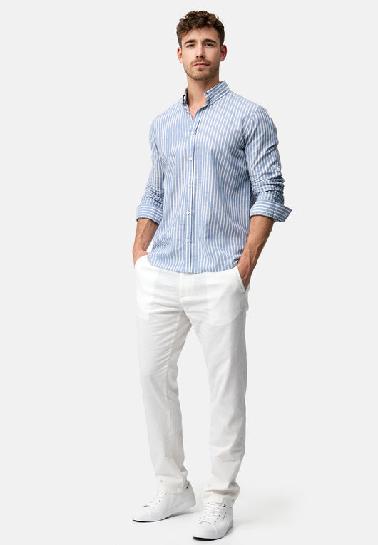 Indicode Herren Brayden Hemd gestreift mit Button-Down-Kragen