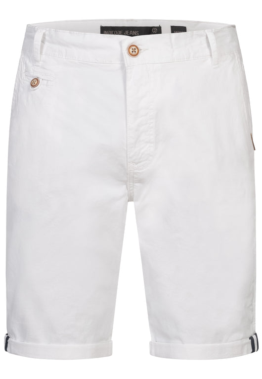 Indicode Men's Creel Chino Shorts with 5 pockets incl. belt made of 98% cotton