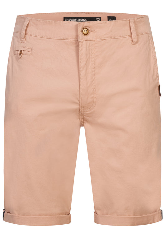 Indicode Men's Creel Chino Shorts with 5 pockets incl. belt made of 98% cotton