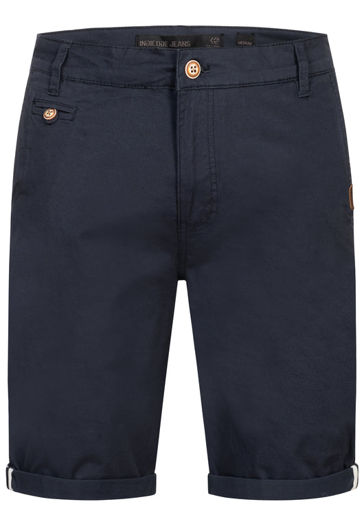 Indicode Men's Creel Chino Shorts with 5 pockets incl. belt made of 98% cotton