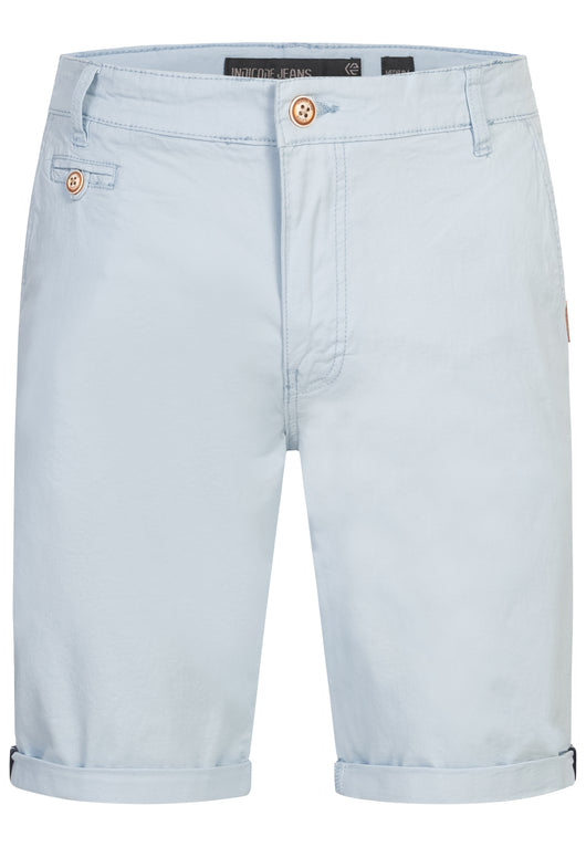 Indicode Herren Creel Chino Shorts mit 5 Taschen aus 98% Baumwolle