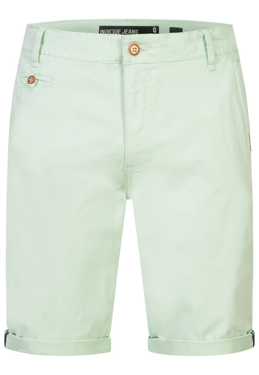 Indicode Men's Creel Chino Shorts with 5 pockets incl. belt made of 98% cotton