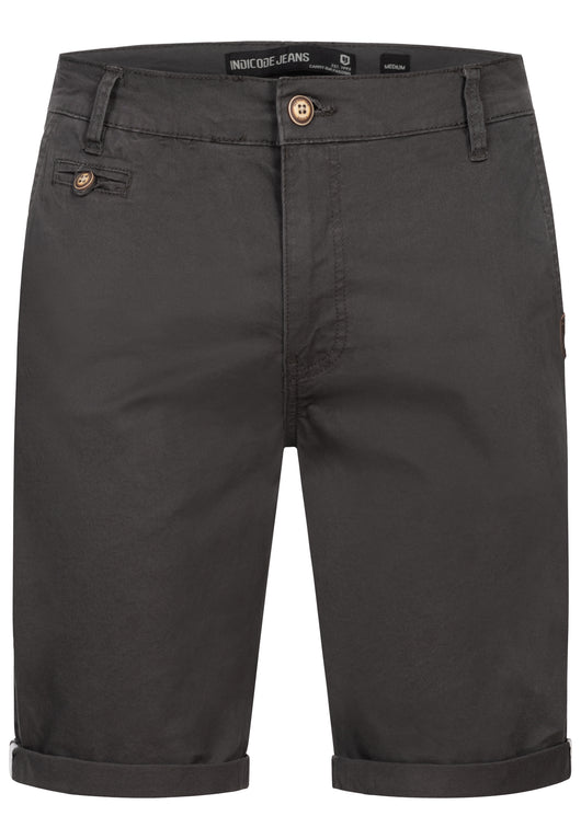 Indicode Men's Creel Chino Shorts with 5 pockets incl. belt made of 98% cotton