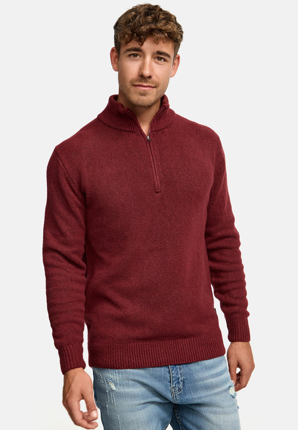 Indicode Herren INLokant Feinstrick-Pullover mit Stehkragen