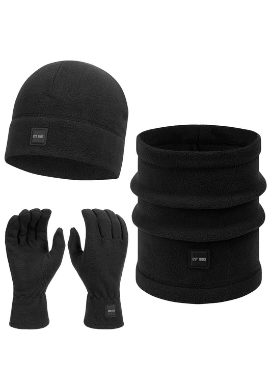mütze schal handschuhe set damen schwarz Set Mütze Schal Handschuhe INGjert – INDICODE