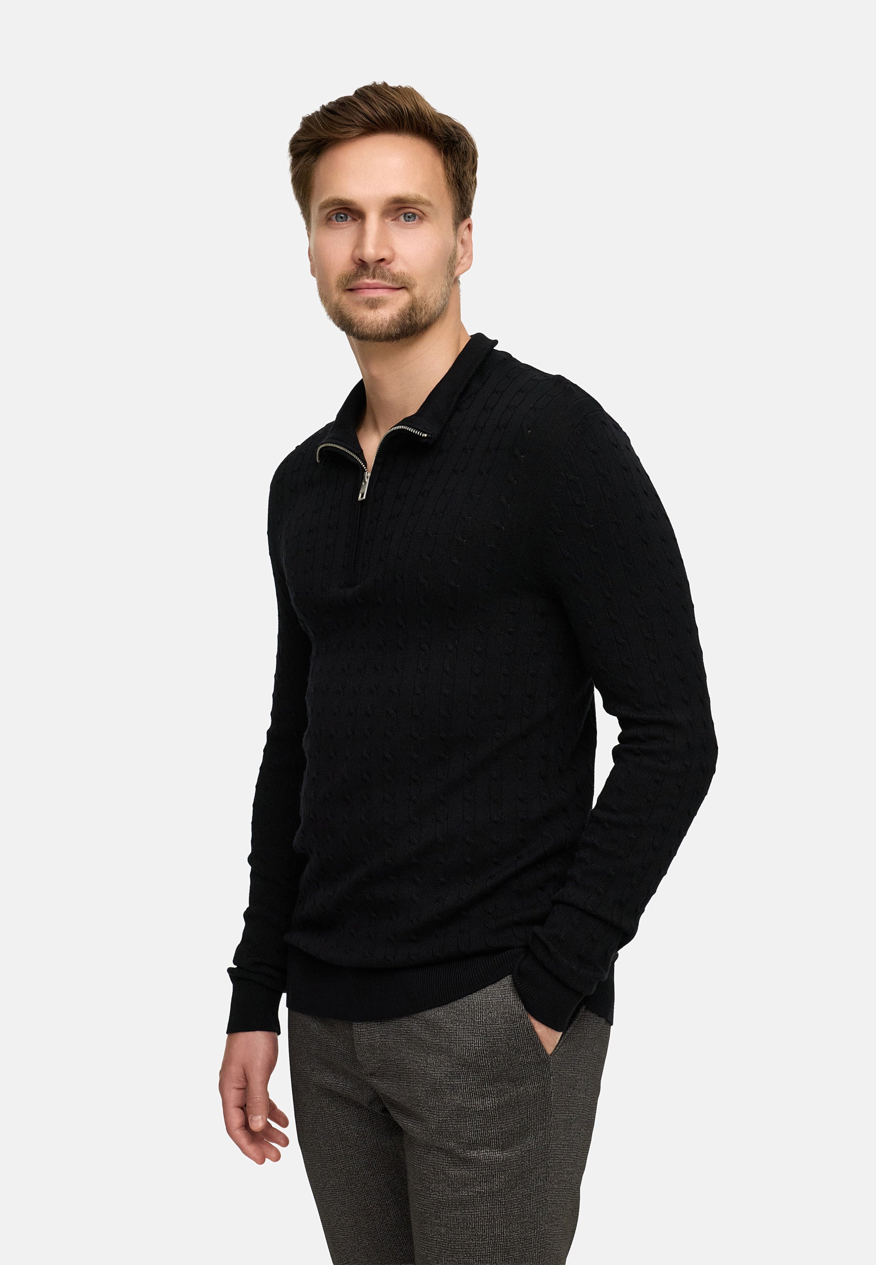 Strickpullover JFCamden half zip knit Produktbild