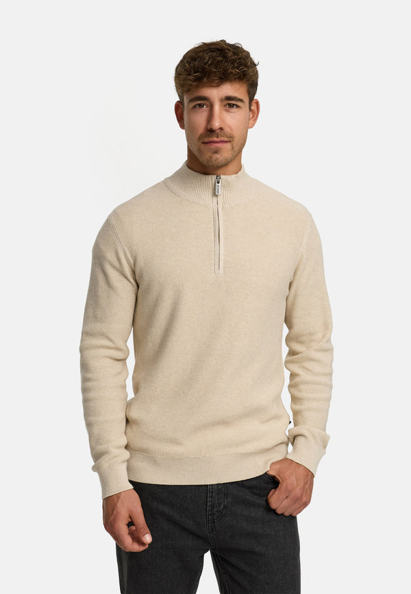 Indicode Heren INIsalu Pullover | Trui van 80% katoen Irish Cream S Indicode Heren INIsalu Pullover | Trui van 80% katoen Irish Cream S